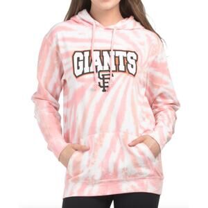 Soft as Grape SF giants pink tie dye pocket hoodie womens Size XL NWT